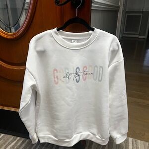 SHEIN White Graphic Sweatshirt
